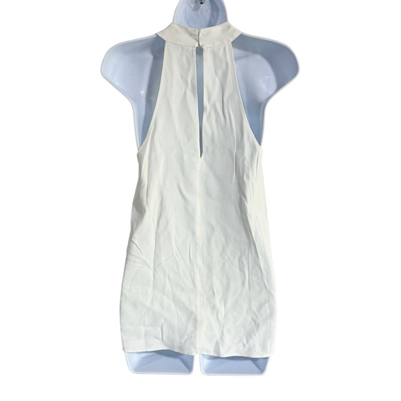 Reiss Sharon Colorblocked Blouse Top Sleeveless Black White Size 4 - Picture 4 of 7